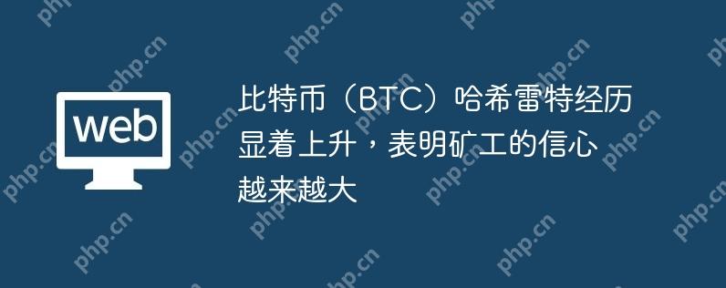 比特币（BTC）哈希雷特经历显着上升，表明矿工的信心越来越大